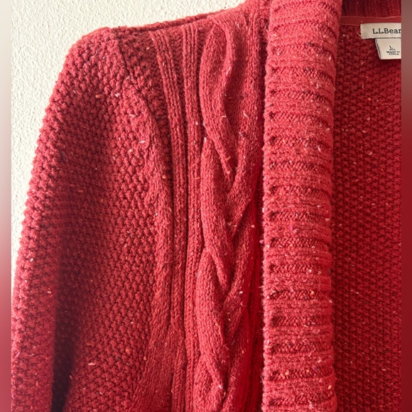 LL Bean cable knit‎ cardigan - Picture 5 of 7